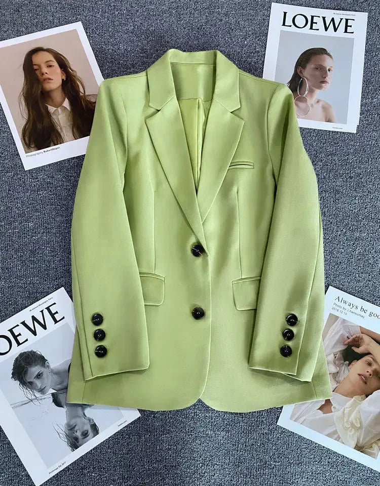 New Spring Suit 2025 Suit Jacket for Women with Small Temperament and High-end Feel Loose Casual Chic Elegant Fashion Coat Top