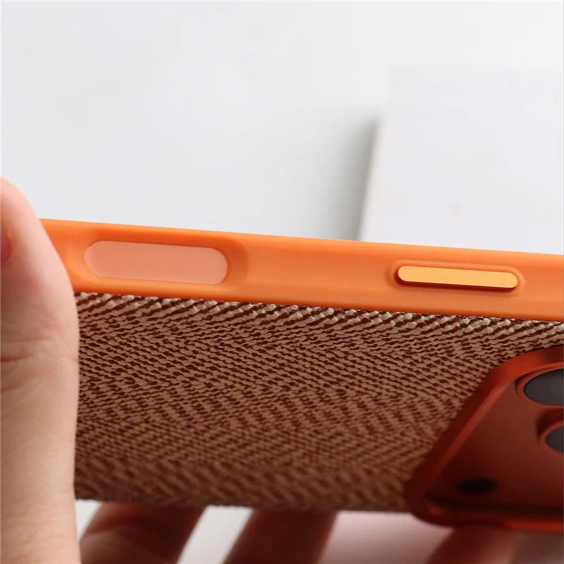 Luxury Tech Woven Canvas Magnetic Case for iphone 16Pro 17Pro 17 15 17Pro Max For Magsafe Original Wireless Charging Matte Cover