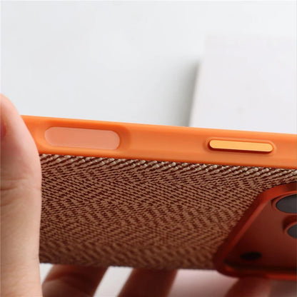 Luxury Tech Woven Canvas Magnetic Case for iphone 16Pro 17Pro 17 15 17Pro Max For Magsafe Original Wireless Charging Matte Cover