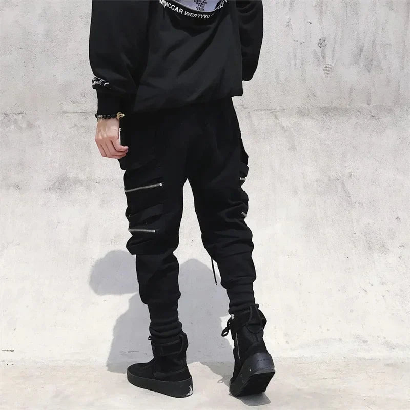 Mens Techwear Sweatpants Y2K Streetwear Jogging Pants Men Hip Hop Street Dance Casual Trousers Vintage Cargo Pant Pantalon Homme