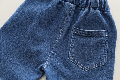 Hot Sale Baby Boys Clothes Children Cotton Printe Causal T Shirts Denim Shorts 2Pcs/set Infant Kids Toddler Tracksuits 0-5 Years