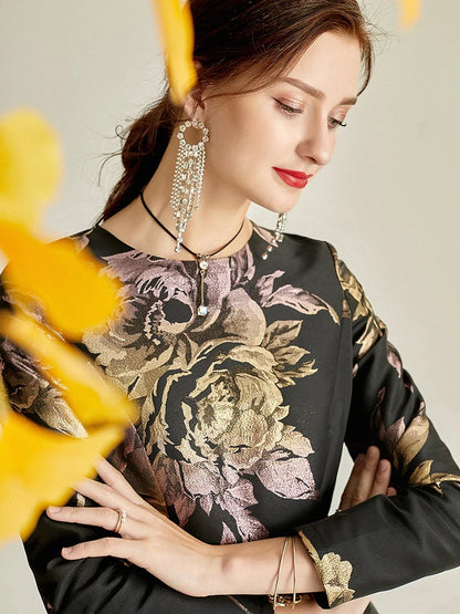 Women's Casual Summer Jacquard Maxi Dress Boho Floral Party Evening Elegant Long A-Line Dress