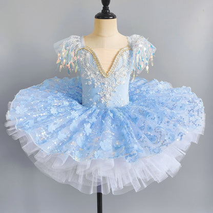 Princess Performance Fairy Tutu Kids Clothes Ballet Leotards for Girls Dress Stage Costumes Dance Wear Summer Children Clothing