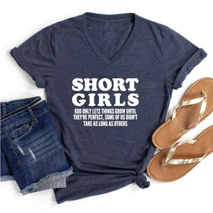 Women Humorous Quote Fashion Shirt Short Girls Print Graphics Girl Funny Short Sleeve Tee Harajuku Letter Casual V-neck Tshirt