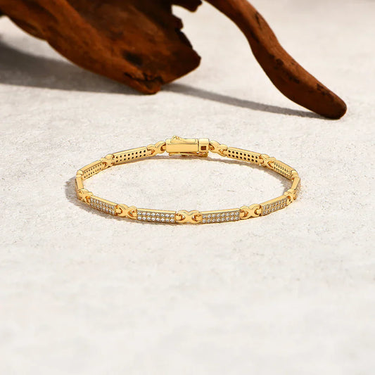 Bracelets Tennis Simples De Moissanite À Double Rangée Éblouissants À La Mode Pour Femmes Hommes En Argent Sterling S925 Bijoux De Mariage