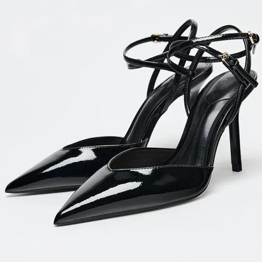 2026 Summer Women Sandals Pointed Toe Thin Heels Office Elegant Shoes Ladies Fashion Sandalias De Mujer