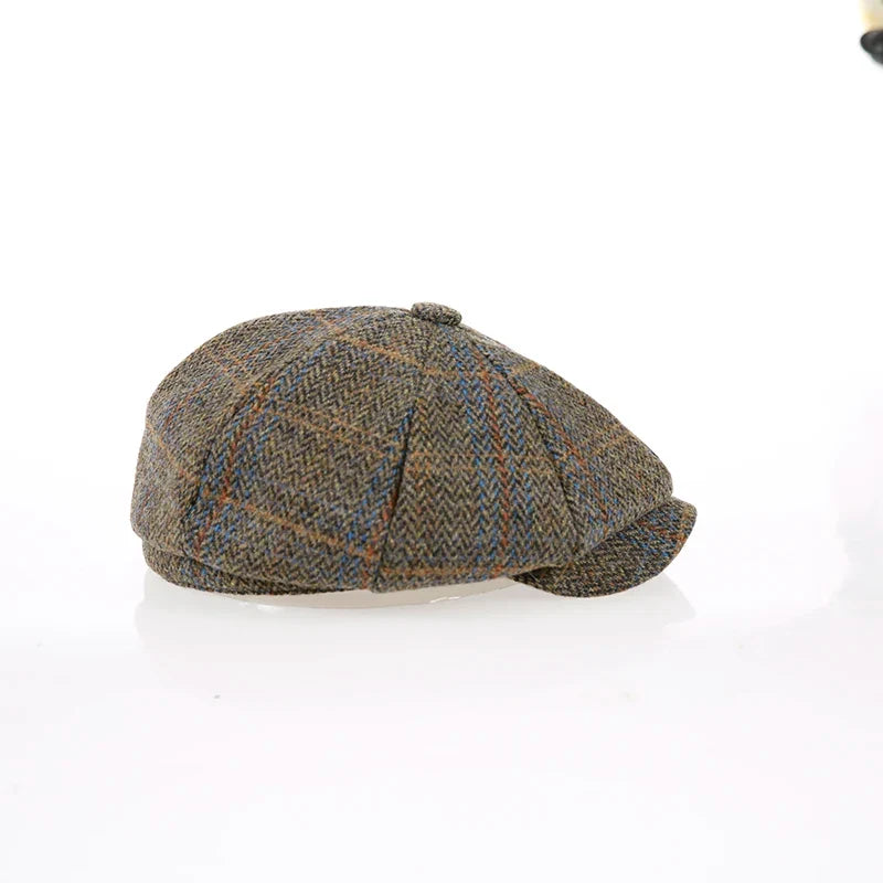 Newsboy Hat 60% Wool Men Berets Grey Herringbone Flat Caps Women British Painters Hat Autumn Winter hats Octagonal Cap BJM42