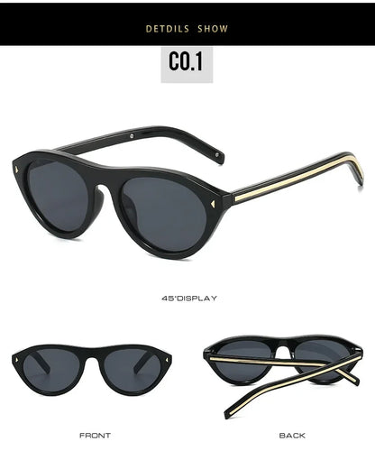 Top Selling cat eye sunglasses for women vintage small frame gradient uv400 sun glasses men retro hip hop driving shades