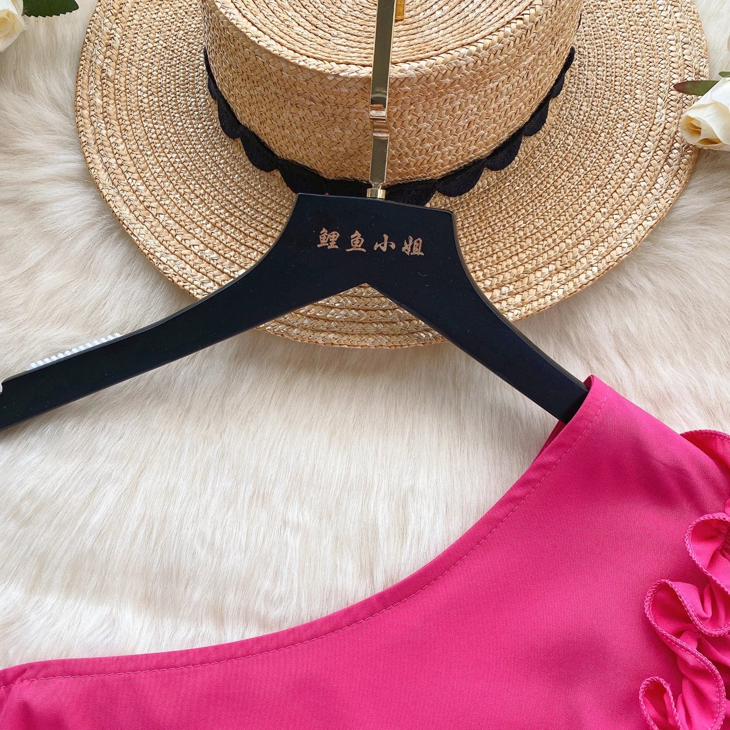 American Chic Blouse for Women Flounced Edge Skew Collar Bare Midriff Belt Skinny Shirts Summer Casual Female Tops Dropshipping