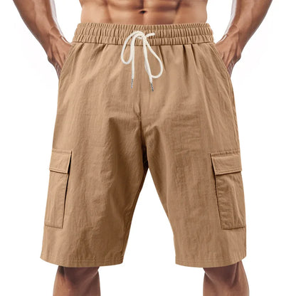 Casual Shorts Men Pants Men Sweatpants Joggers Fitness Clothing Multi-Pocket Work Shorts Relaxed-Fit Linen Pantaloncini Uomo