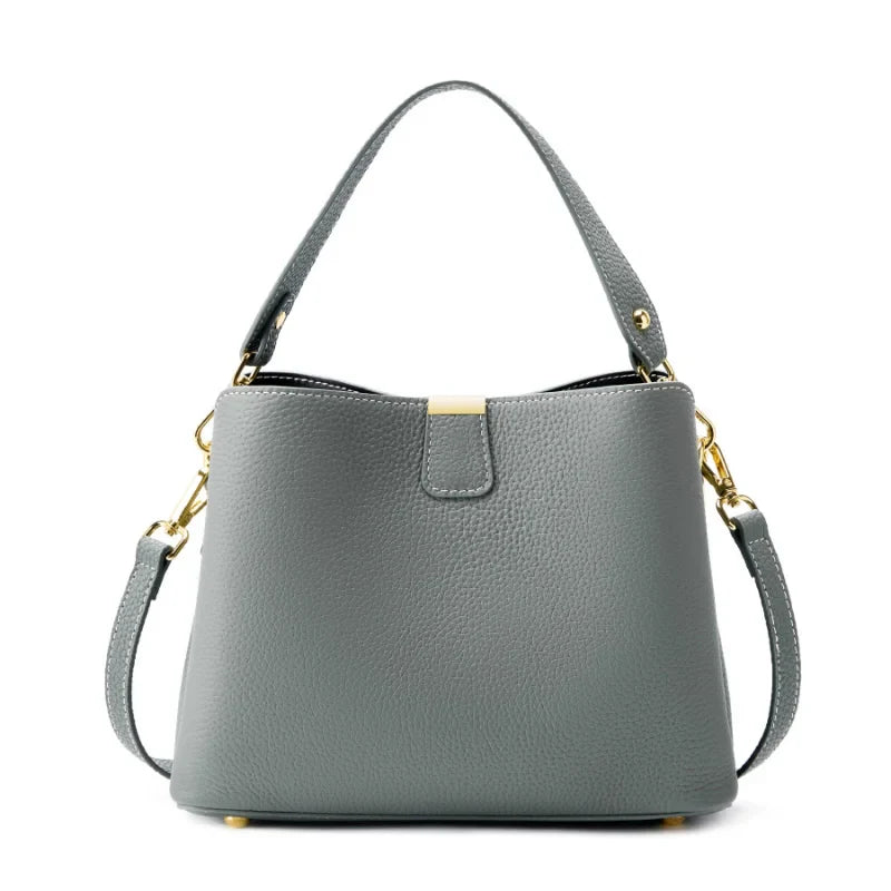 Genuine Leather Women's Bag Luxury Designer Shoulder Bag Large Capacity Cowhide Handbags High Quality Women Crossbody Bags