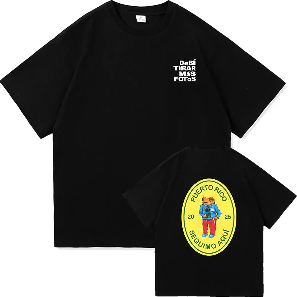 Bad Bunny DTMF World Tour 2025-2026 TShirt Men/women Clothing Vintage Harajuku High Quality Clothes Cotton TShirts for Fans Gift