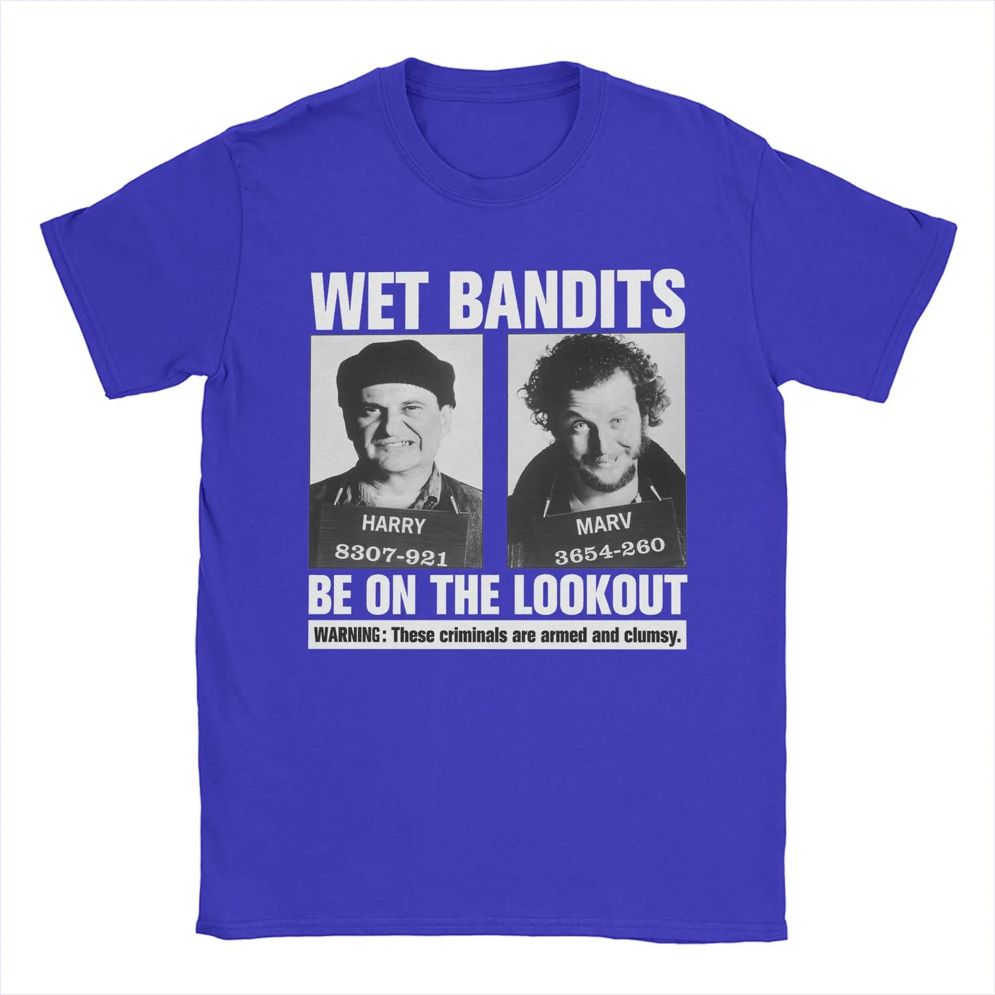 Home Alone Wet Bandits T-Shirt for Men  Vintage Pure Cotton Tee Shirt Crew Neck Short Sleeve T Shirt Printed Tops