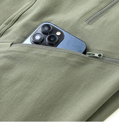 Male Hiking Pants Outdoor Waterproof Windproof Mountaineering Trousers Autumn With Belt Elasticity Fishing Cycling Cargo Pants