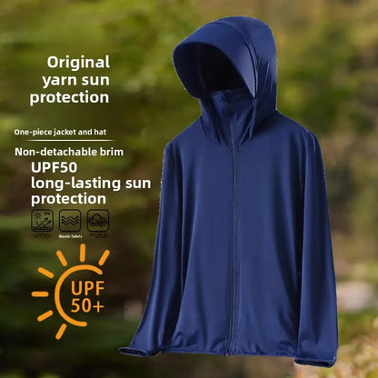 UPF50 UV Protection Ice Silk Cool Feeling Sun Protection Clothing Lightweight Breathable Fishing Jacket Outdoor Sports Shirt