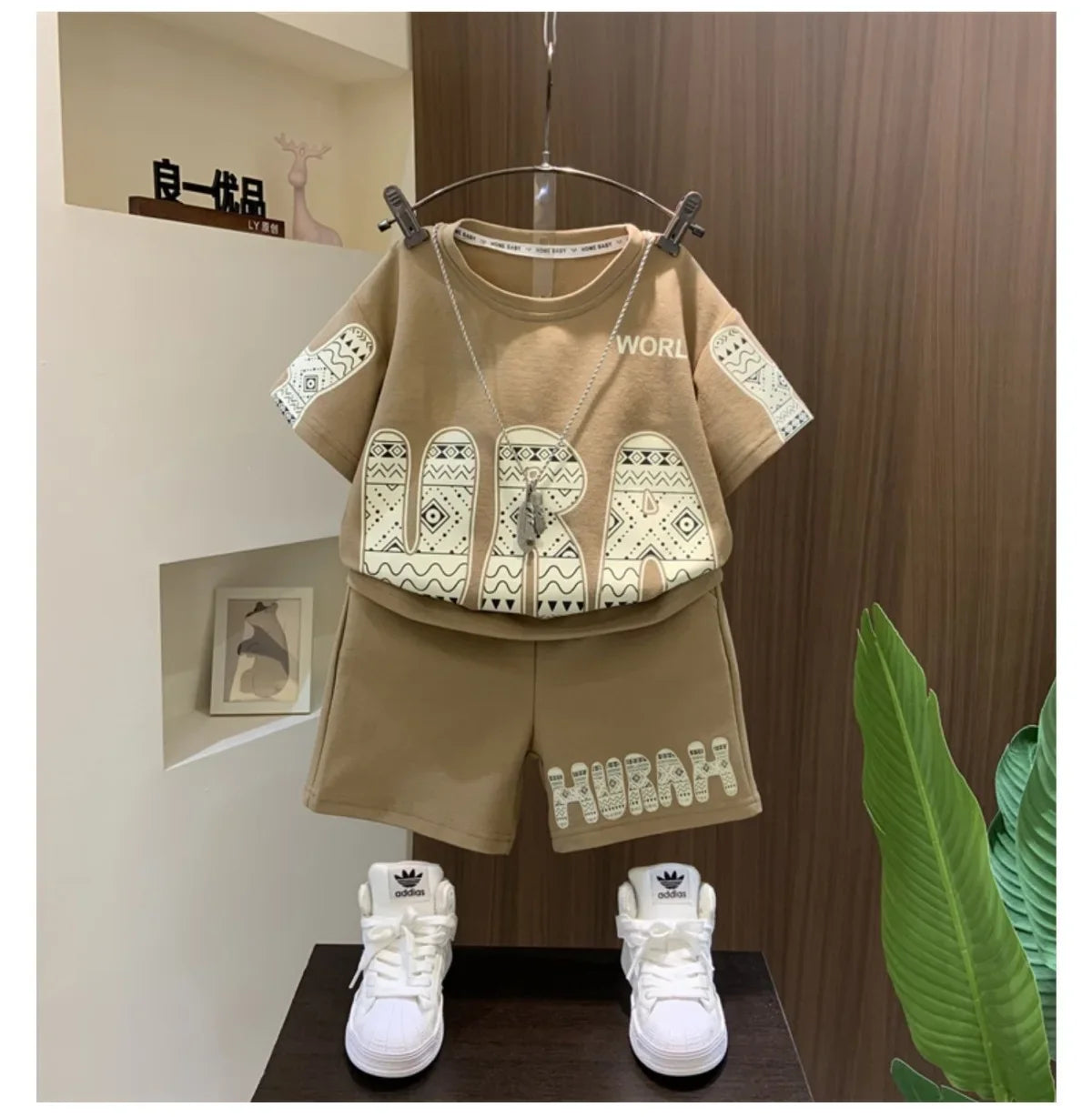 Summer Boys Cotton Leisure Print Alphabet T-Shirt+Shorts Pant Set School Kids 2PCS Tracksuit Children Sportswear Outfit 5-16 Yrs