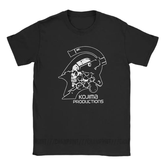 Men's Metal Gear Kojima Productions T Shirts MGS Hideo Kojima T-Shirt Death Stranding Cotton Tops Short Sleeve Tees Printed
