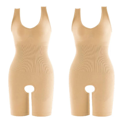 Shapewear One-Piece Body Sculpting Underwear Large Size Hip Lifting Tummy Control Open Bottom Briefs Comfortable Underwear