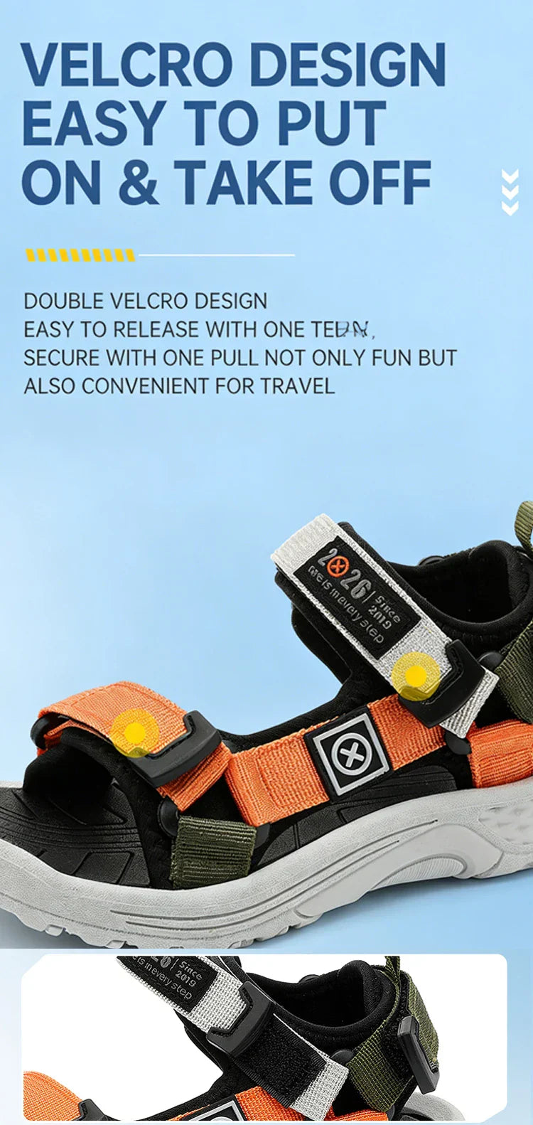 Children's Sandals Boys Girls Breathable Summer Sport for Outdoor Beach Shoes Open-Toe Comfortable Walking Sandalies Size 30-38