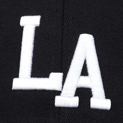 Unisex La Letter Embroidery Baseball Caps Spring and Autumn Outdoor Adjustable Casual Hats Sunscreen Hat