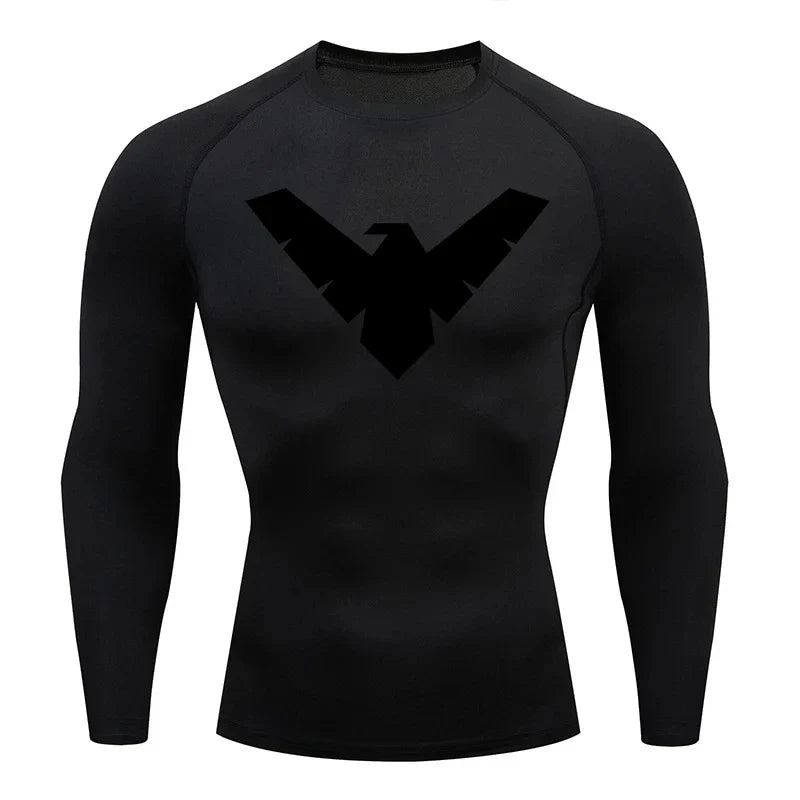 Summer Short Sleeve Compression Shirt Men Sports Top Running T Shirt Quick Dry Gym Workout Clothing Sun Protection Long Sleeve