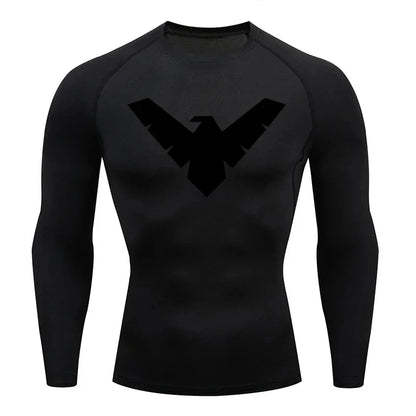 Summer Short Sleeve Compression Shirt Men Sports Top Running T Shirt Quick Dry Gym Workout Clothing Sun Protection Long Sleeve