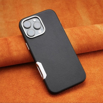 For MagSafe Luxury Business Leather Phone Case for iPhone 16 16Pro Max 16plus Magnetic Wireless Charging Matte Shockproof Cover
