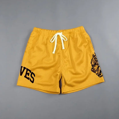 Mens Summer Streetwear Sports Casual Motorcycle Shorts Gym Fitness Mesh Quick Dry Running Beach Basketball Jogger Short Pants