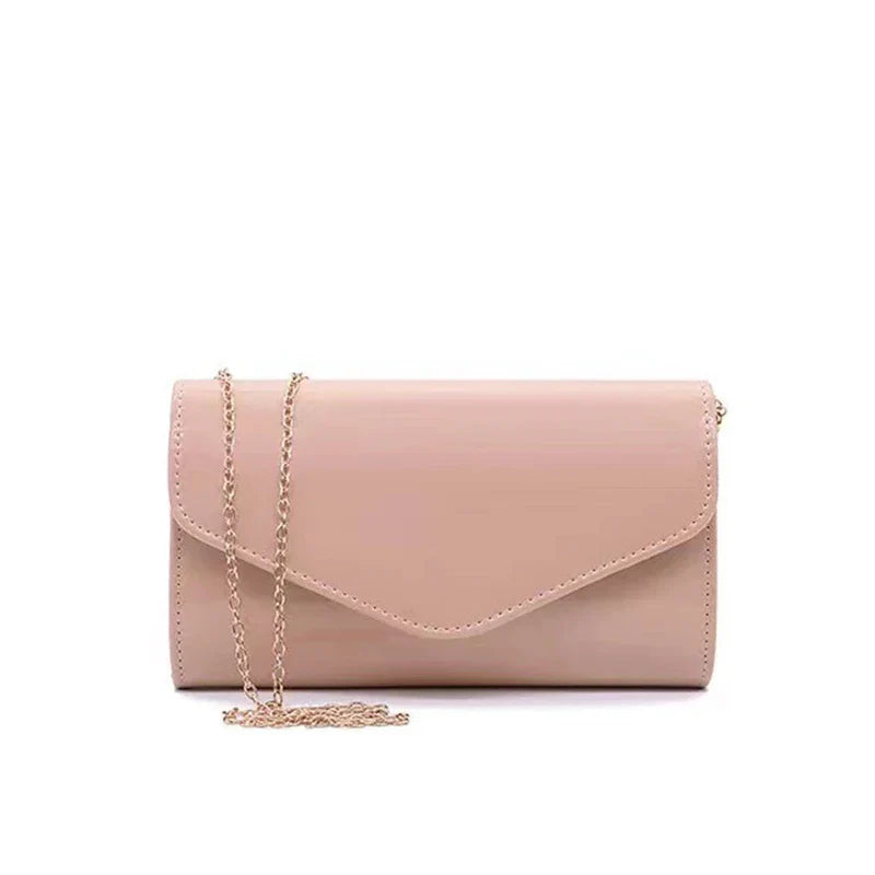 Patent Leather Envelope Clutch Purse Shiny Candy Color Cover Day Clutches Evening Bag for Women Shoulder Handbags Bolso Mujer