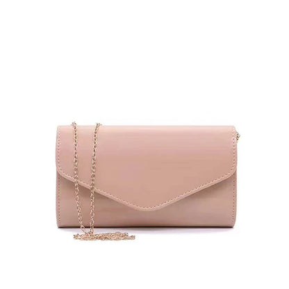 Patent Leather Envelope Clutch Purse Shiny Candy Color Cover Day Clutches Evening Bag for Women Shoulder Handbags Bolso Mujer