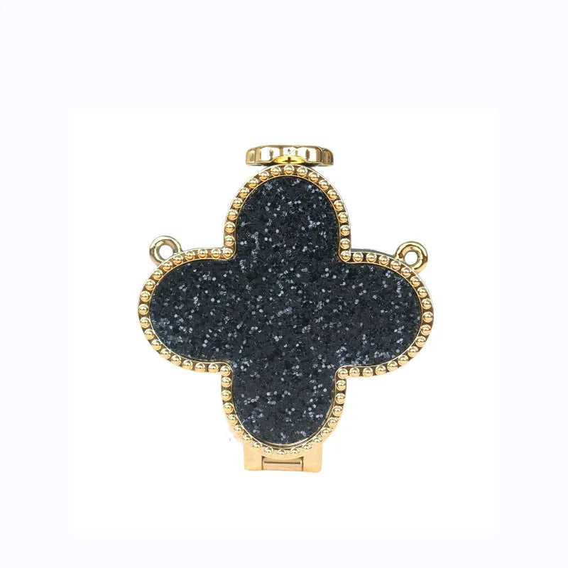 Mini Coin Purse Clover Luxury Fashion Shiny Rhinestone Evening Clutch Handbag for Women, New Sparkling Release