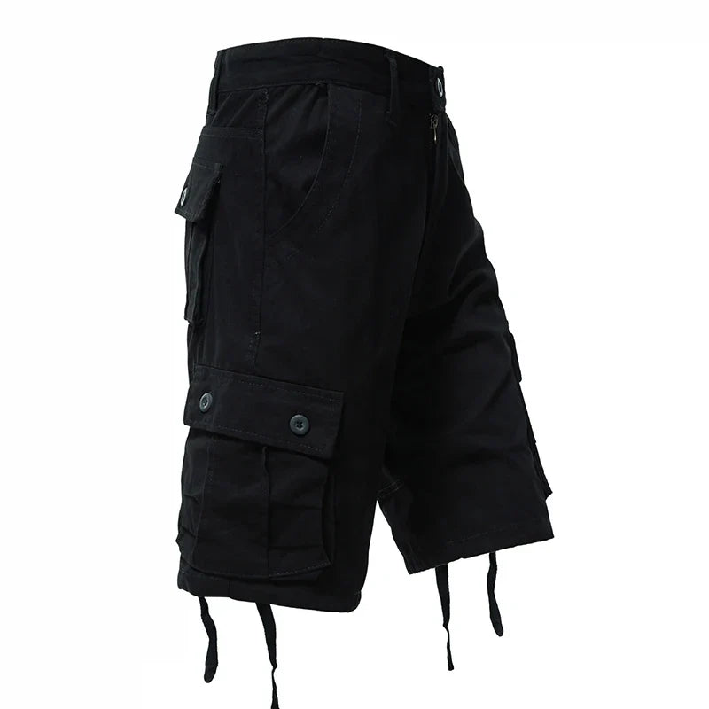 Men's Cotton Cargo Shorts Multi Pocket Tactical Half Pants Sports Casual Hiking Short Pants Fashion Y2K Male Clothes