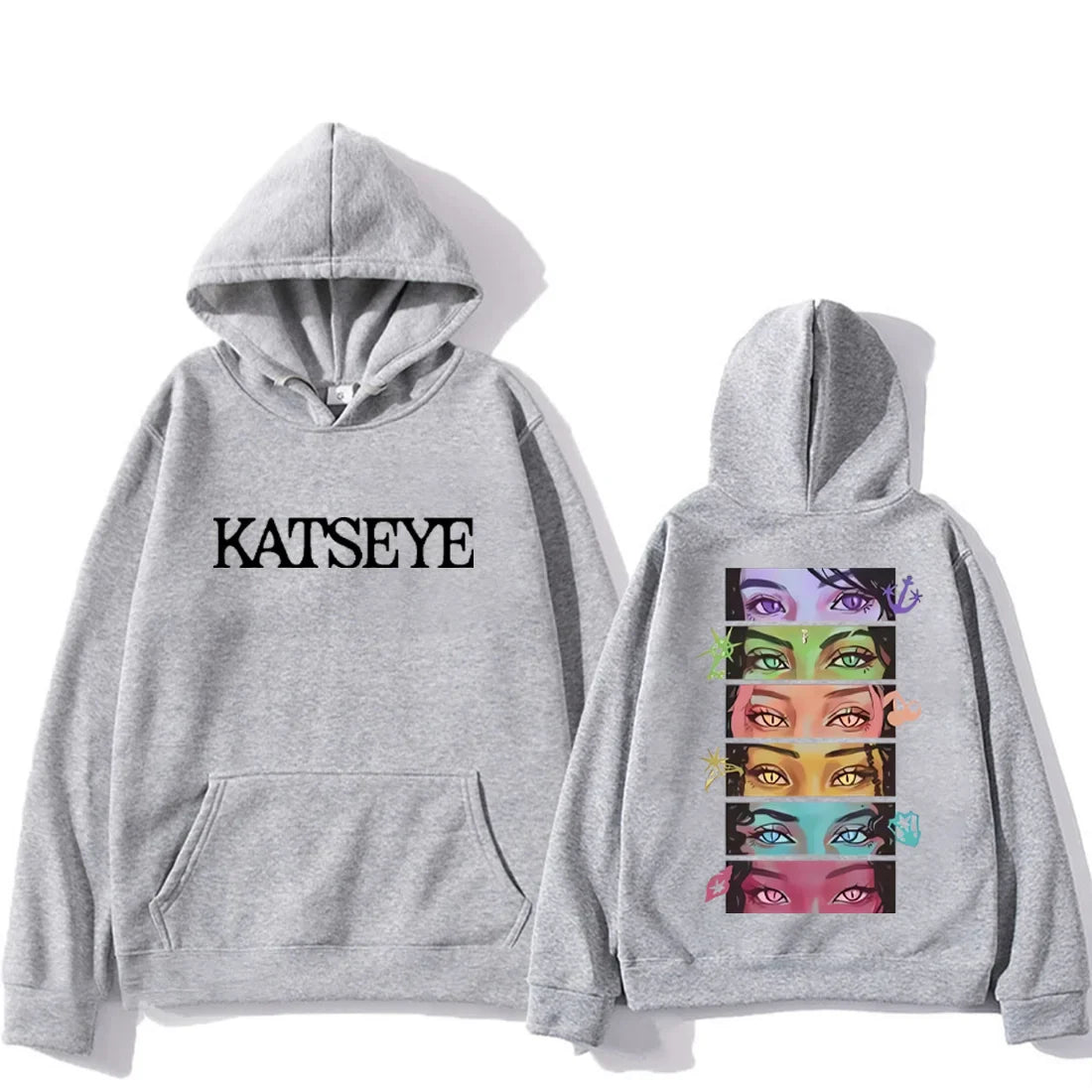 Korean Girl Group KATSEYE Graphics Hoodie Men Women's 2025 Manga Style vintage Fashion streetwear Long Sleeve Fleece Sweatshirts