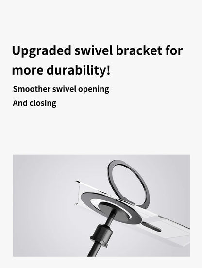 360° Rotating Stand Magnetic Case For iPhone 17 16 15 14 13 12 11 Pro Max Plus 17Air 16e Premium Metal Button Folding Bracket
