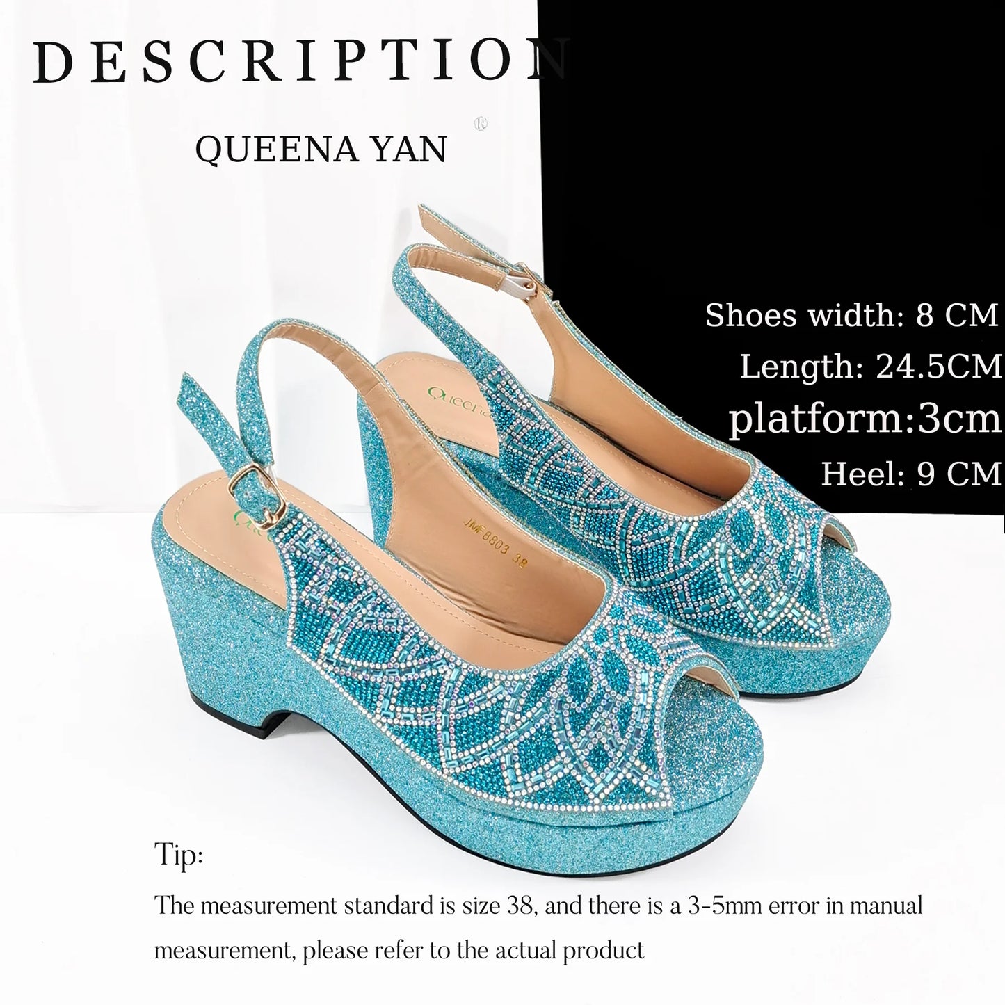 African Shoe and Bag Set for Wedding Women Shoes and Bag To Match Set with Rhinestone Italy Pumps Women Shoes Luxury