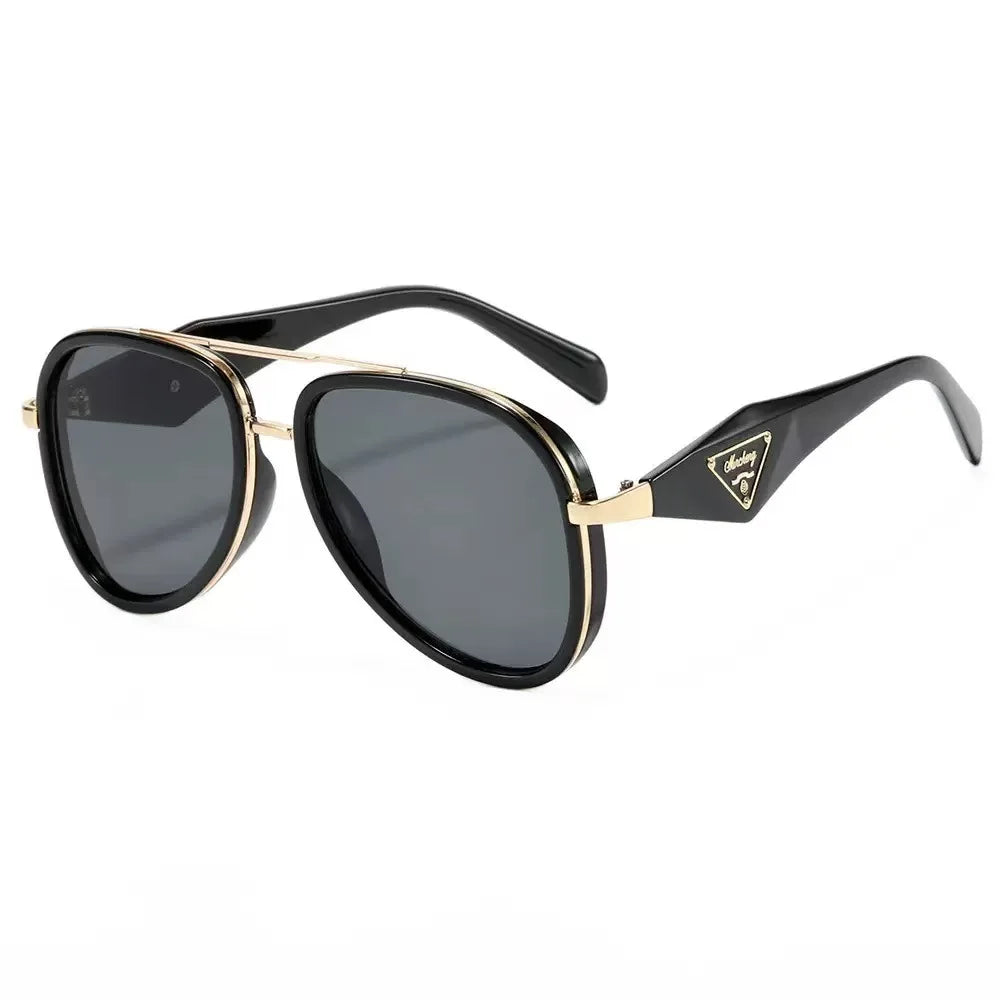 Retro Aviator Tortoiseshell Sunglasses UV400 Protection Metal Frame Shades Luxury Sun Glasses Fashion Eyewear Unisex Oversized