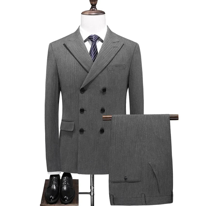 27 Colors ( Blazer + Vest + Pants ) Boutique Fashion Plaid Formal Office Business Mens Suit Three Pieces Groom's Wedding Dress