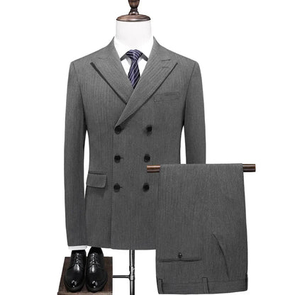 27 Colors ( Blazer + Vest + Pants ) Boutique Fashion Plaid Formal Office Business Mens Suit Three Pieces Groom's Wedding Dress