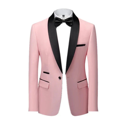 2026 Men's Skinny Terno Masculino, Formal Slim Fit Tuxedo Prom Suit / Male Groom Wedding Blazers High Quality Dress Jacket Coat