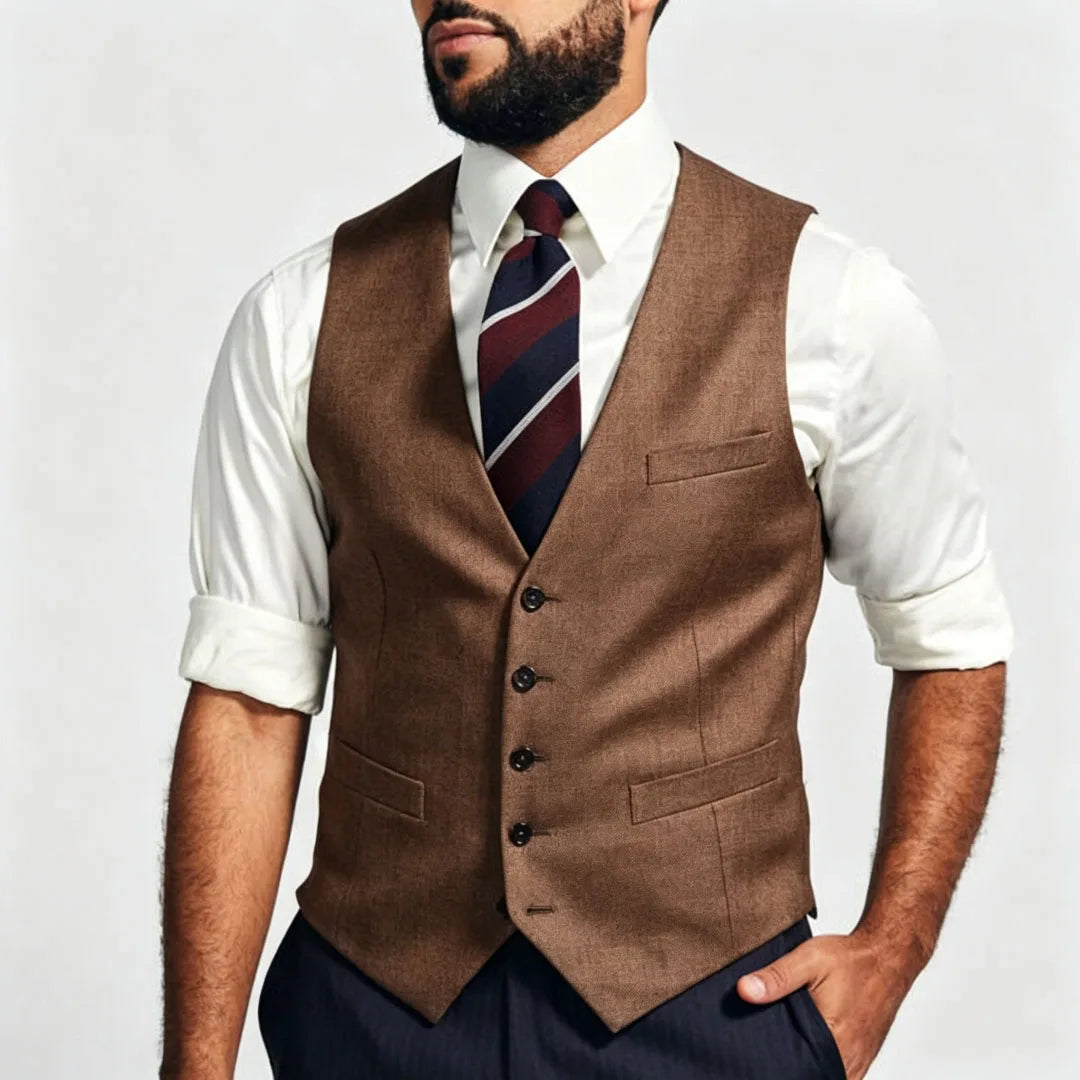 Men Vest Dark Gray Single Breasted V Neck Solid Waistcoat For Wedding Banquet Business Work Office Casual Daily Men Suit Vest