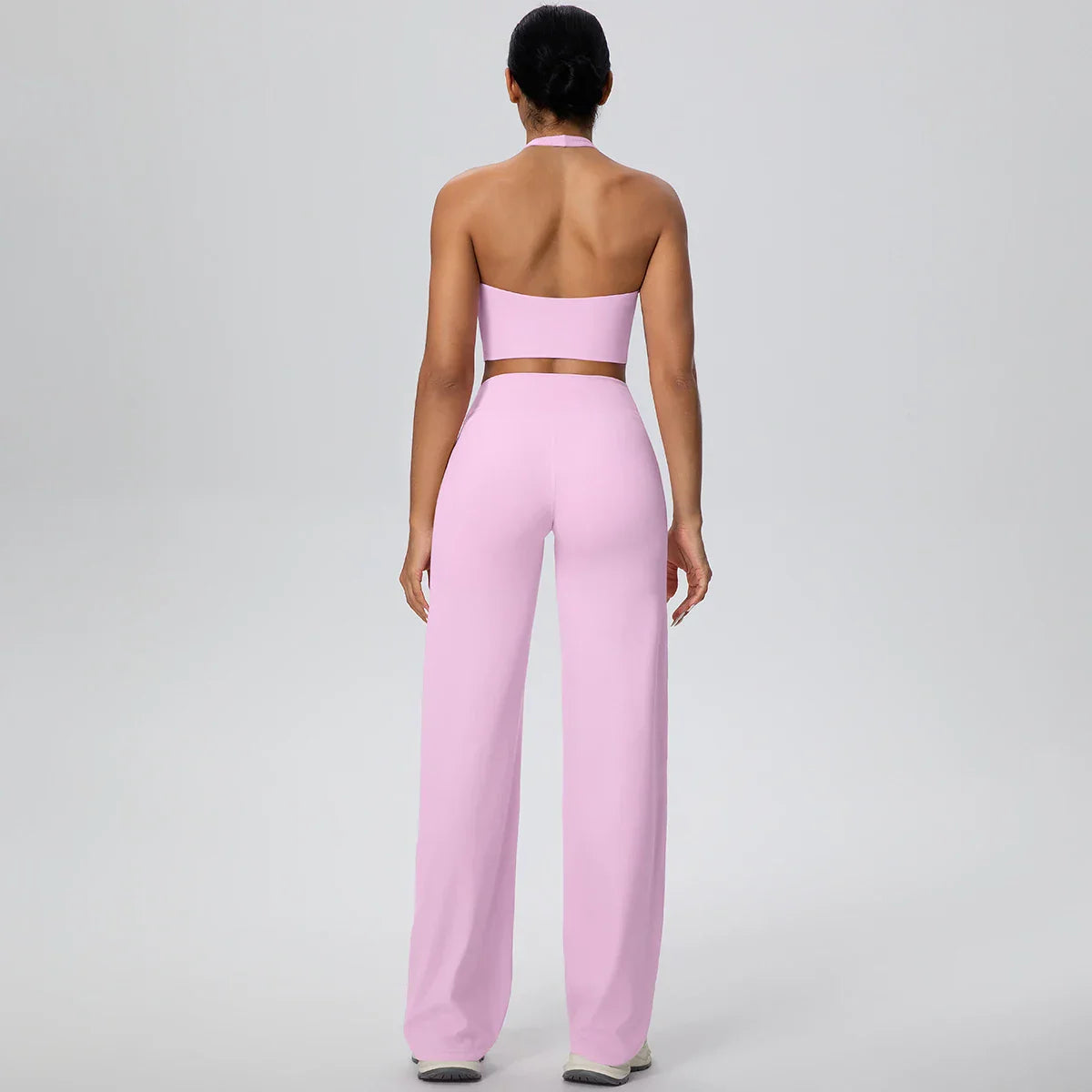 2Pieces Breathable Summer Workout Top Pants Yoga Set Yoga Underwear With Chest Pad Quick Drying Push Up Pencil Pants Yoga Set
