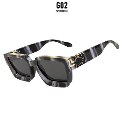 Brand Design Square Sunglass Men Vintage Retro Millionaire Sunglasses Women Thick Frame Fashion Glasses Dropshipping Gafas De So