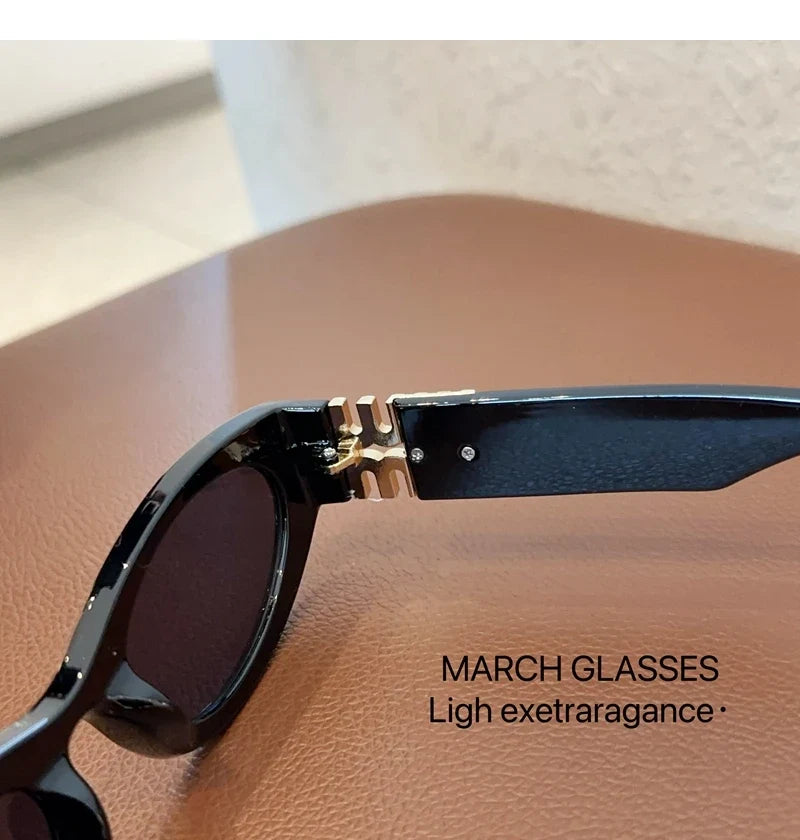 2024 New Fashion Oval Sunglasses Women Men Trendy Cool Sun Glasses Ladies Street Shot Retro Premium Eyewears Gafas De Sol UV400