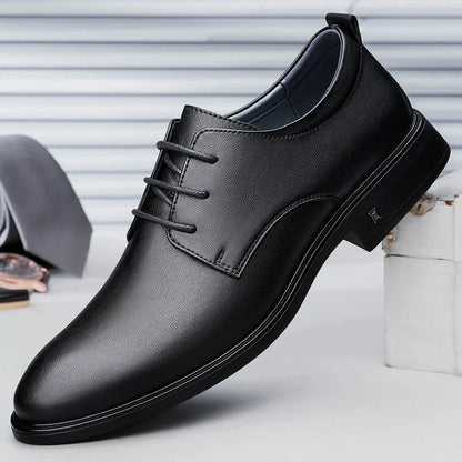 New Mens Formal Business Oxford Shoes Classic Leather Dress Shoes Wedding Office Casual Footwear Derby Shoes Male Sneakers