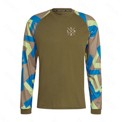 Men's Motorcycle Lrga Jersey MTB BMX Mountain Bike T-Shirt Long Sleeve Downhill Loose Rider Jersey MX Endurance Race Clothing