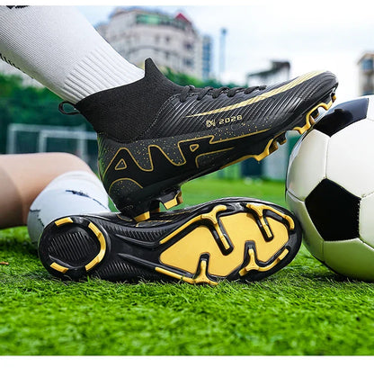 Fashion Pink Soccer Shoes Men's  Professional Lightweight Sock Football Boots Outdoor Non-slip Original Football Cleats Sneakers