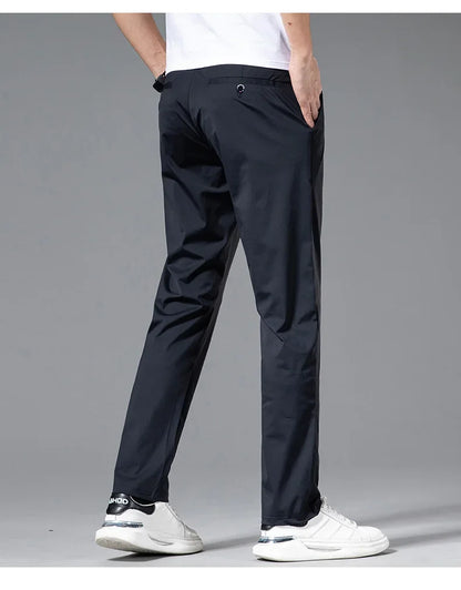 High Elastic Ultra-thin Casual Pants Men's Quick-drying Comfortable Soft Business Korean Spring Summer Trousers Brand Clothes
