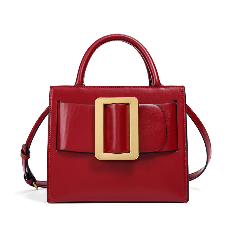 Chic Buckle Handbag Women 2026 New High Quality Trend Exquisite Luxe Shoulder Bag Distinctive Design Faux Leather Crossbody Bag