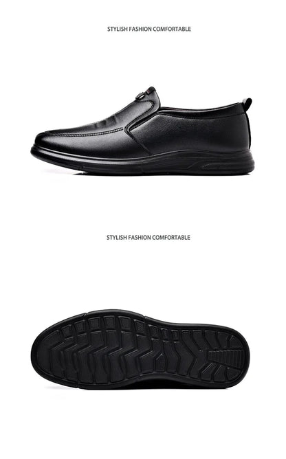 Spring Summer New Hallow Leather Shoes for Men Solid Color Fashion Dress Shoes Male Soft Sole Business Casual Shoe Man
