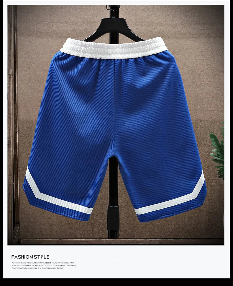 2025 Summer Men's Running Shorts Casual Jogging Sport Short Pants patchwork Print Drawstring Loose Dry Gym Sports Shorts
